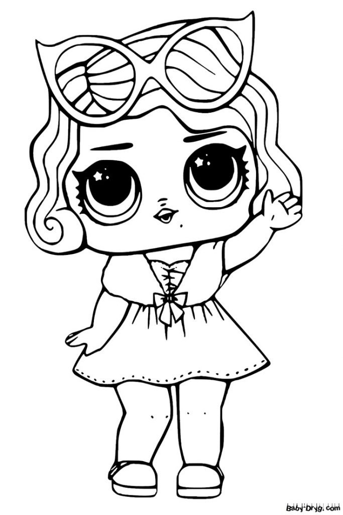 Coloring page LOL Presenter doll | Coloring LOL dolls