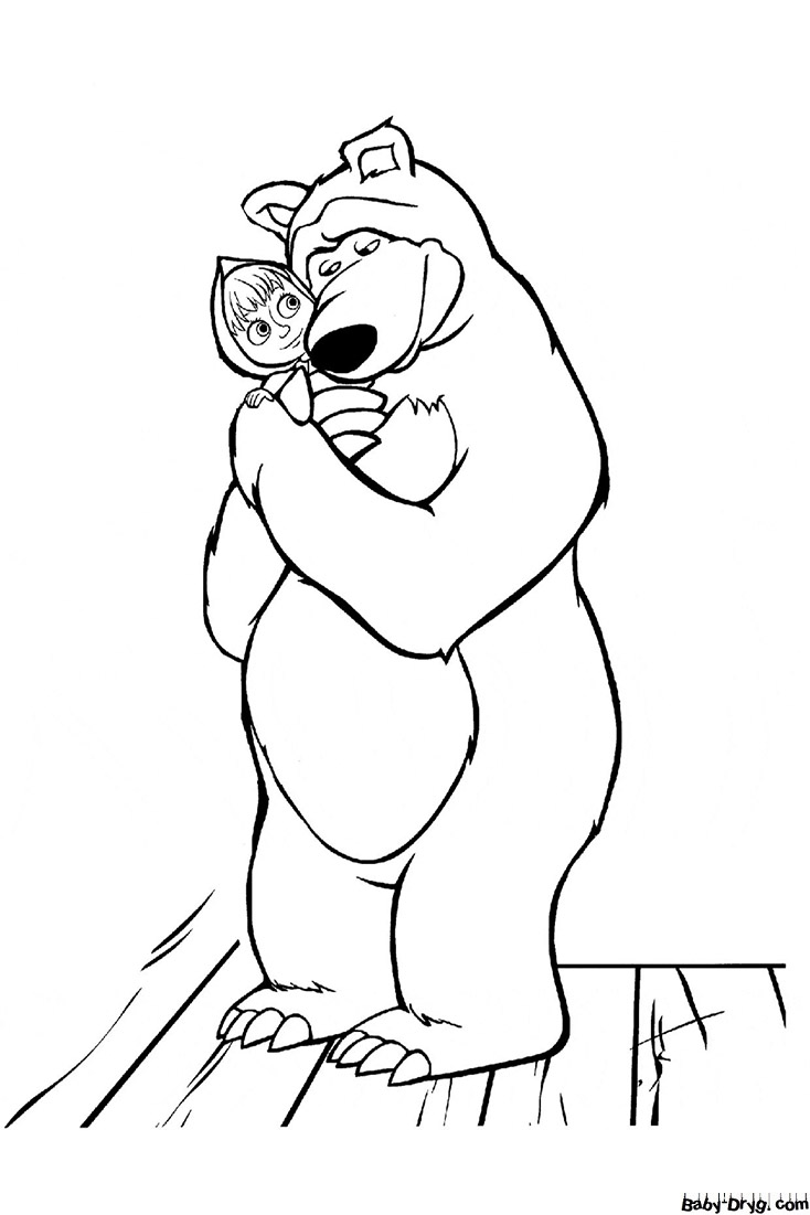 Coloring page Masha and the Bear | Coloring Masha and the Bear