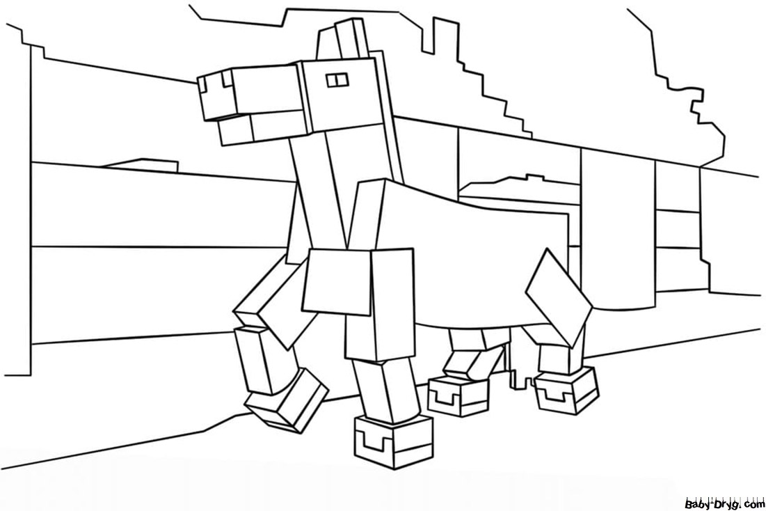 Coloring page Minecraft a4 | Coloring Minecraft printout