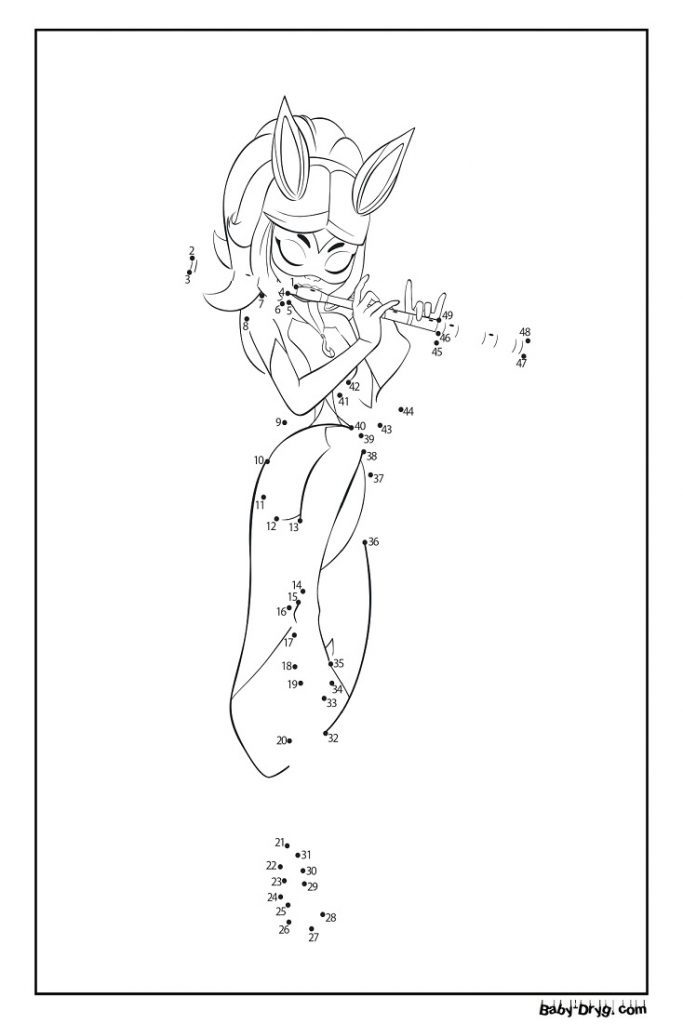 Coloring page Miraculous Ladybug | Coloring Ladybug and Cat Noir