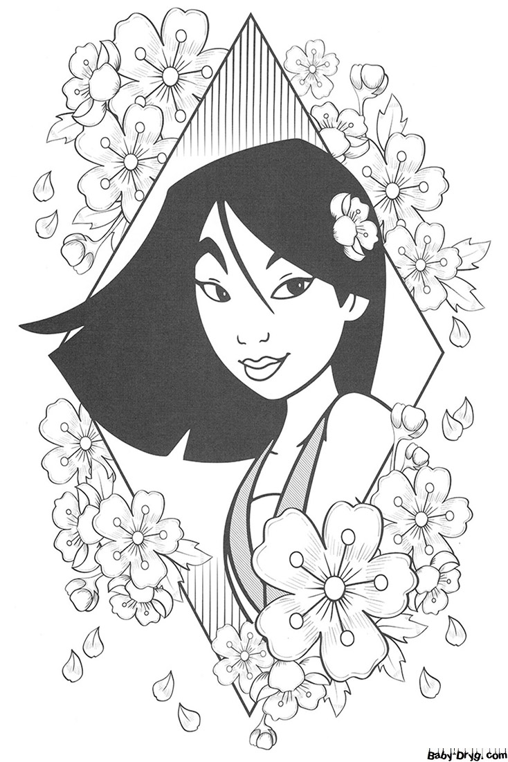 Coloring page Mulan | Coloring Princess printout