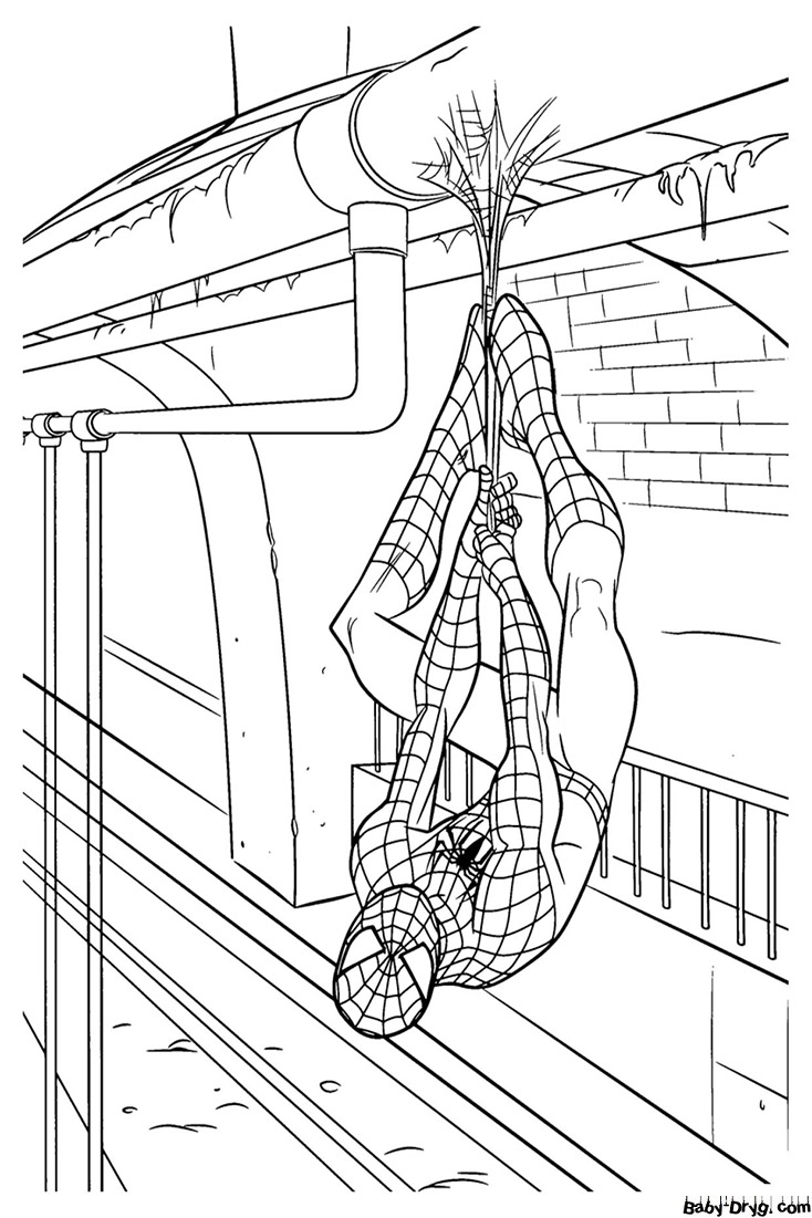 Coloring page New Spider-Man | Coloring Spider-Man printout