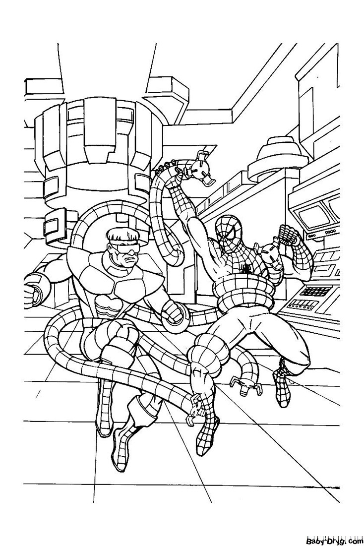 Coloring page new Spiderman | Coloring Spider-Man printout