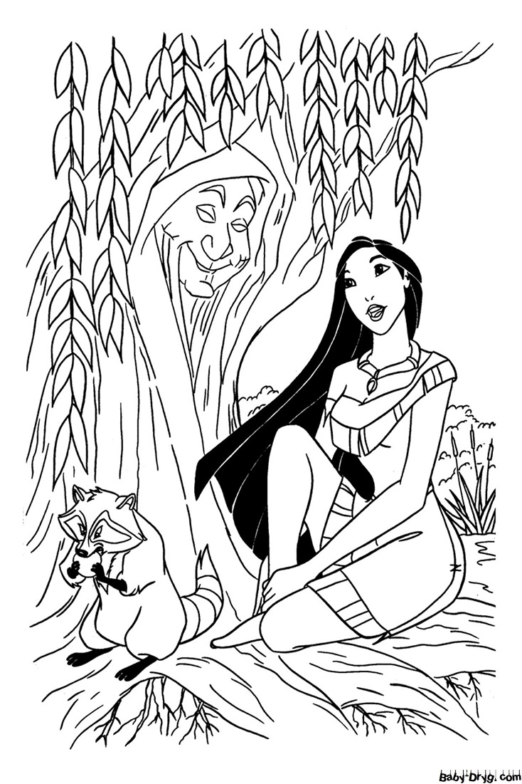 Coloring page Pocahontas | Coloring Princess printout