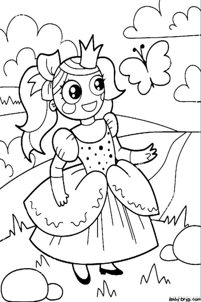 Coloring page Princess 4 years old | Coloring Princess