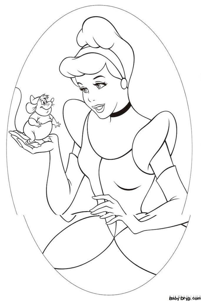 Coloring page Princess Cinderella | Coloring Princess