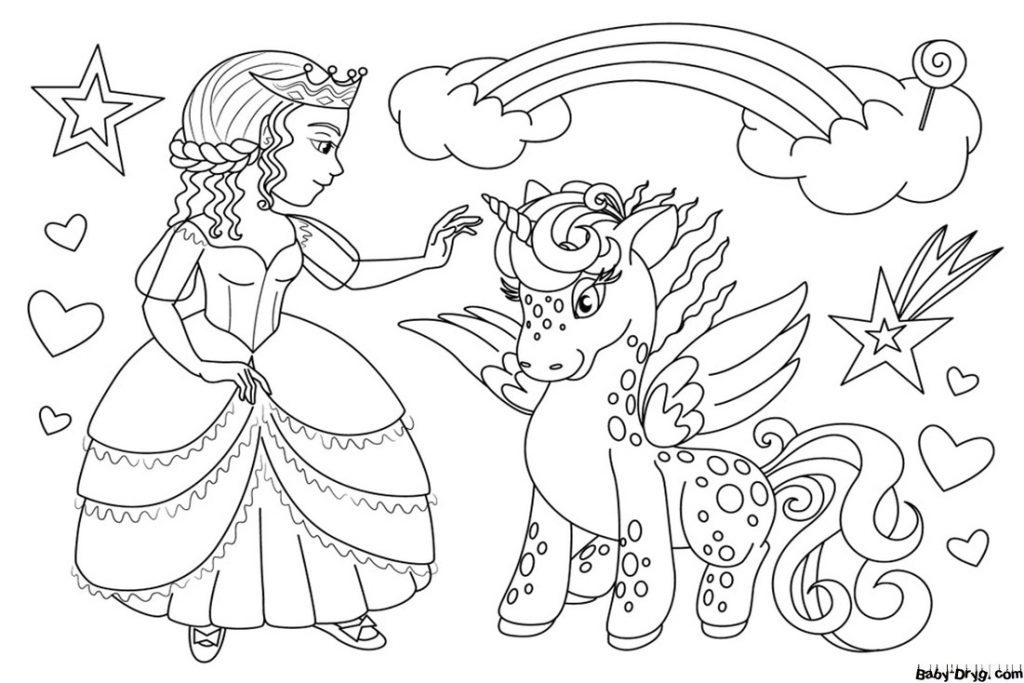 Coloring page princess for 5 years old | Coloring Princess