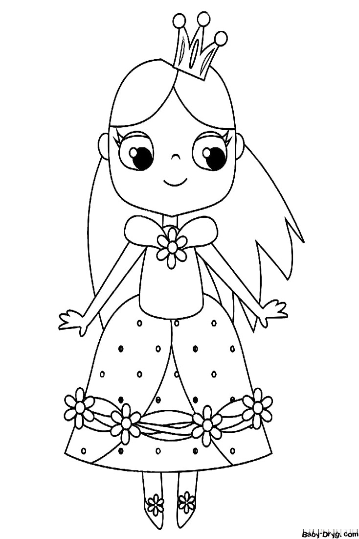 Coloring page princess for children | Coloring Princess