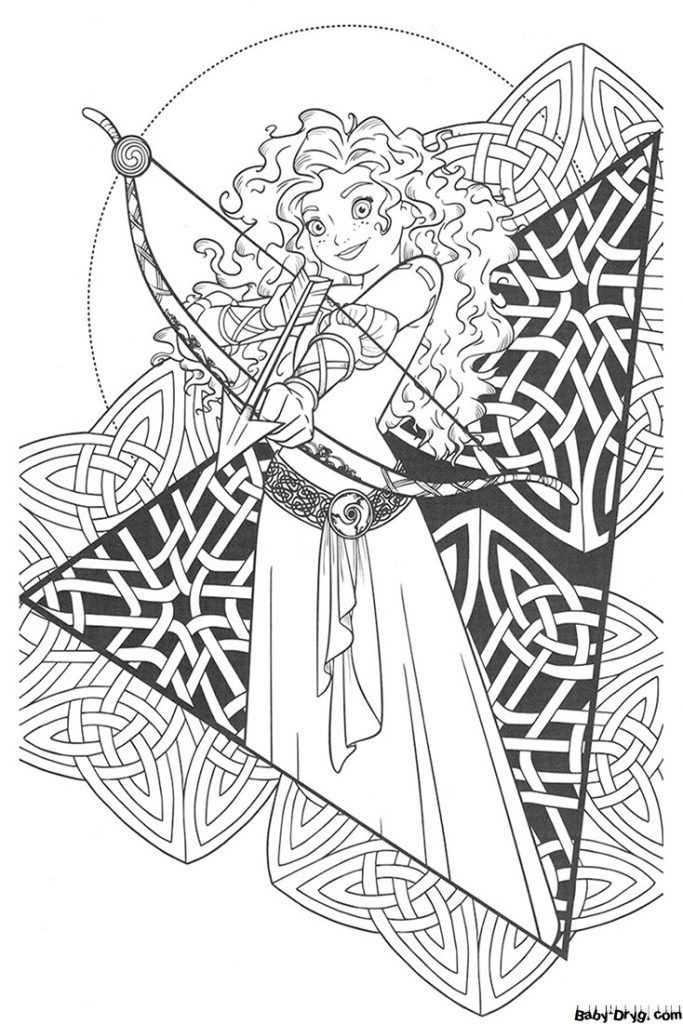 Coloring page Princess Merida | Coloring Princess printout