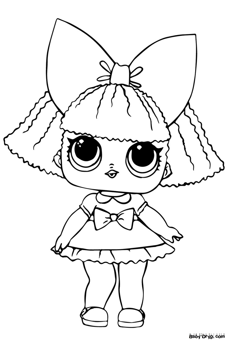 Coloring page Shiny Queen | Coloring LOL dolls printout
