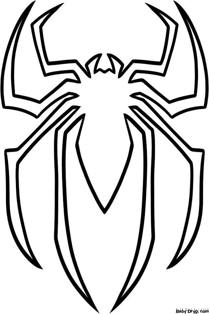 Coloring page Spider-Man logo | Coloring Spider-Man printout