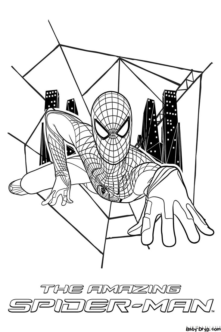 Coloring page Superhero Spider-Man | Coloring Spider-Man