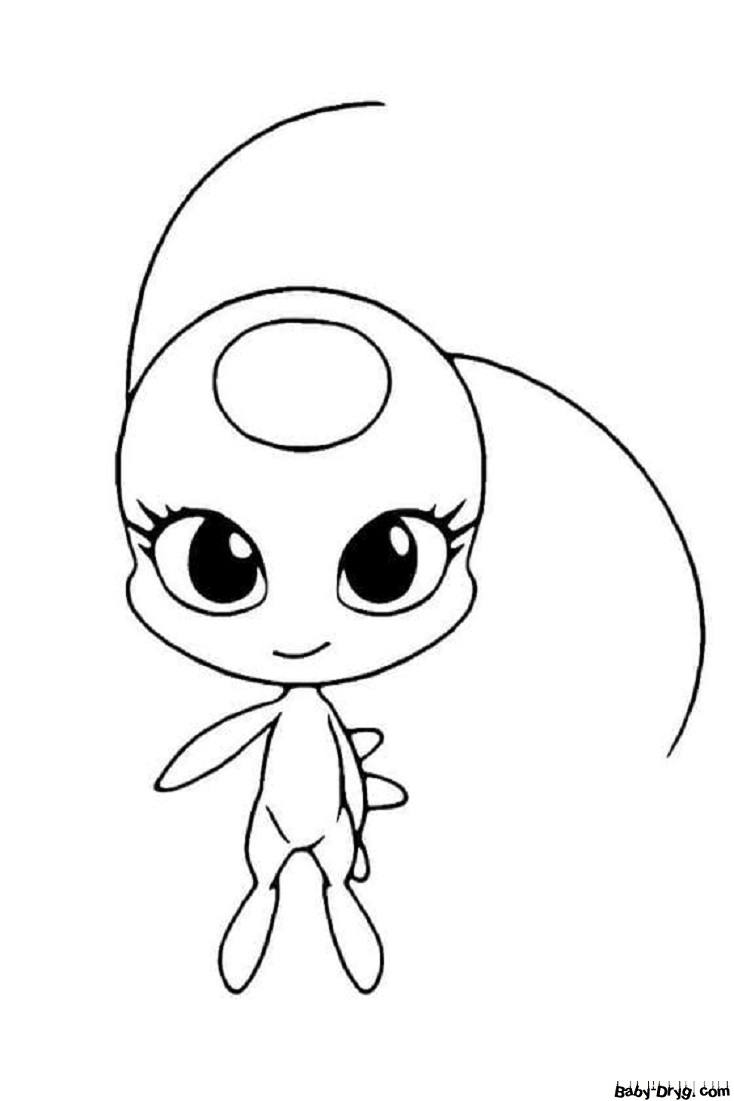 Coloring page Ticky | Coloring Ladybug and Cat Noir printout
