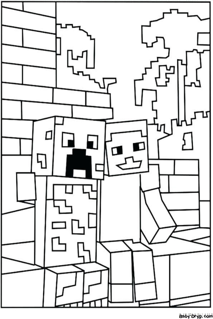 Download Minecraft picture | Coloring Minecraft printout