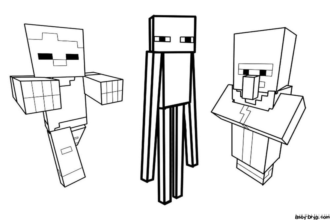 Drawing for sketching Minecraft | Coloring Minecraft