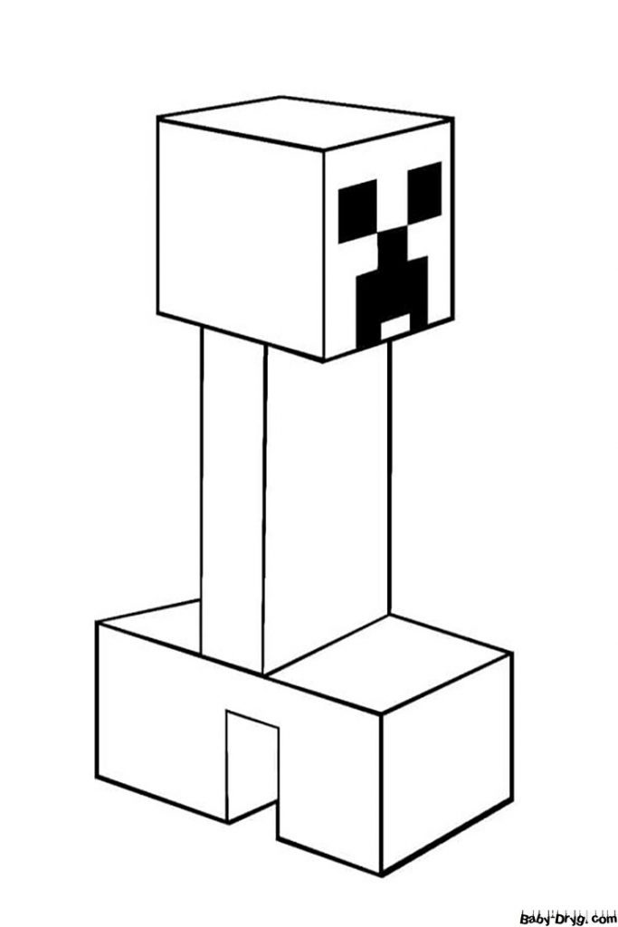 Easy drawing of Minecraft | Coloring Minecraft printout