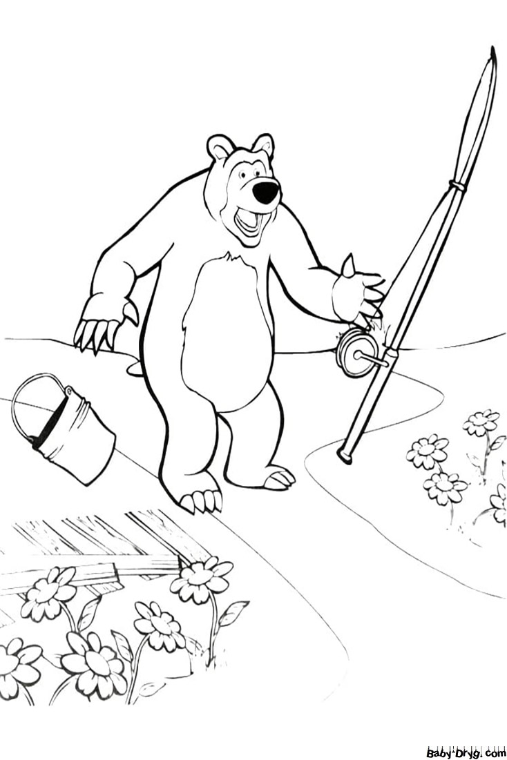 Masha and the Bear drawing | Coloring Masha and the Bear