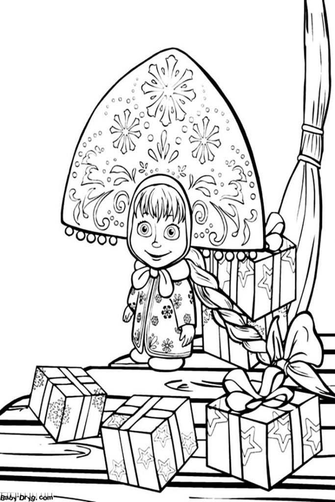Masha and the Bear printable picture | Coloring Masha and the Bear