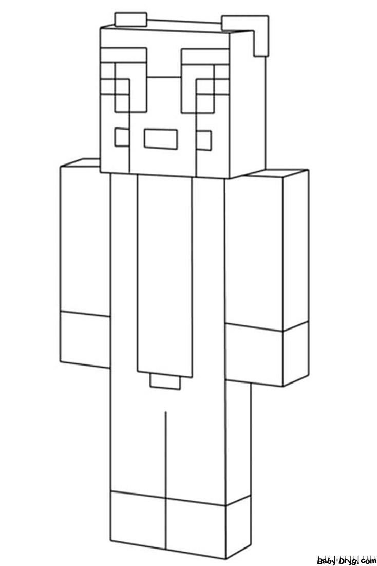 Minecraft coloring page for children | Coloring Minecraft