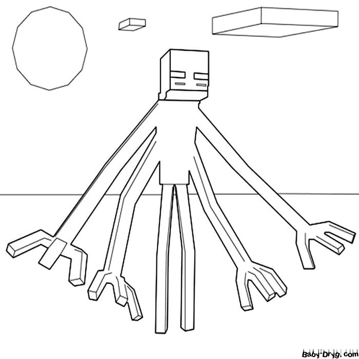 Minecraft coloring page for children to print out | Coloring Minecraft