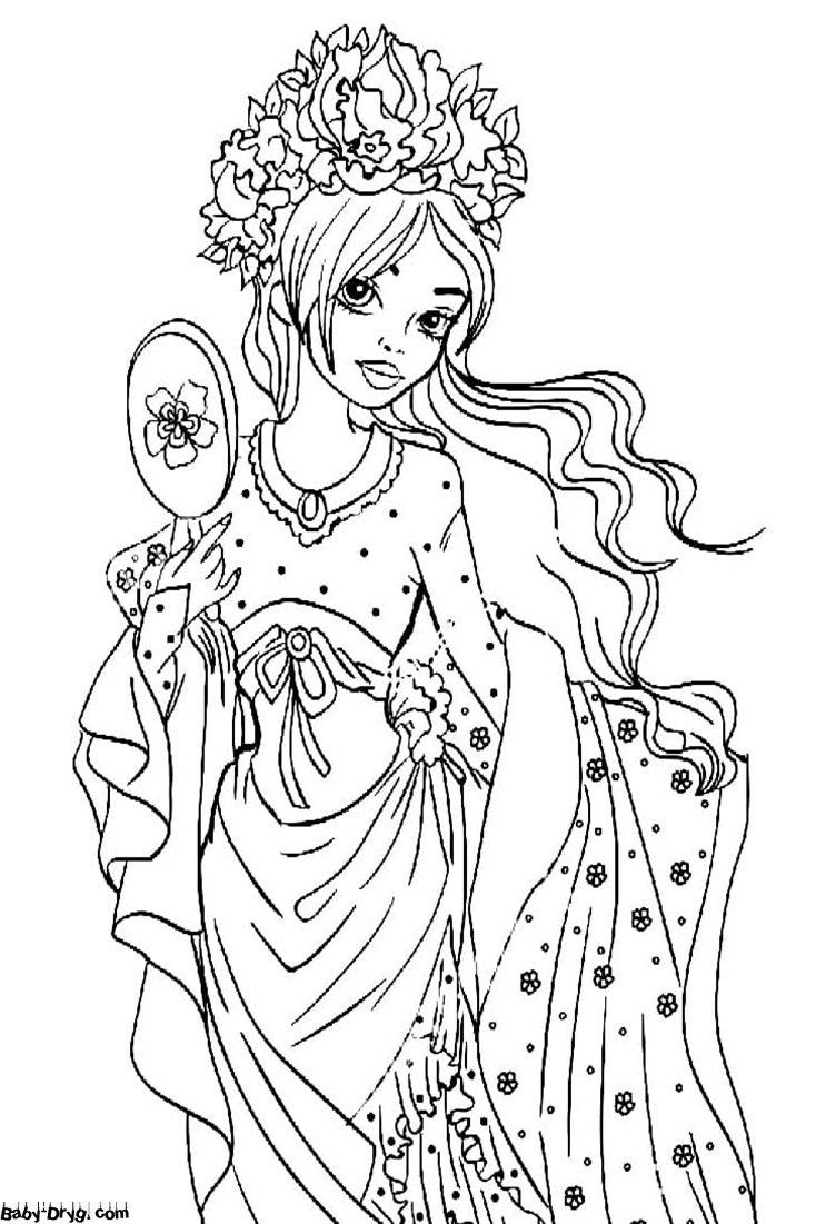 Princess coloring page for children | Coloring Princess