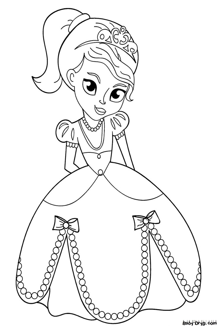 Princess coloring page for children to print out | Coloring Princess