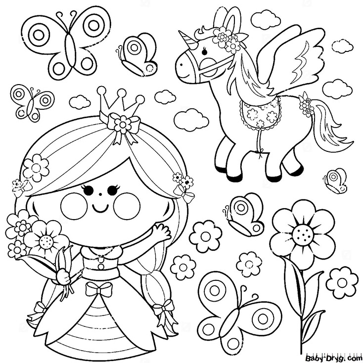 Princess coloring picture | Coloring Princess printout