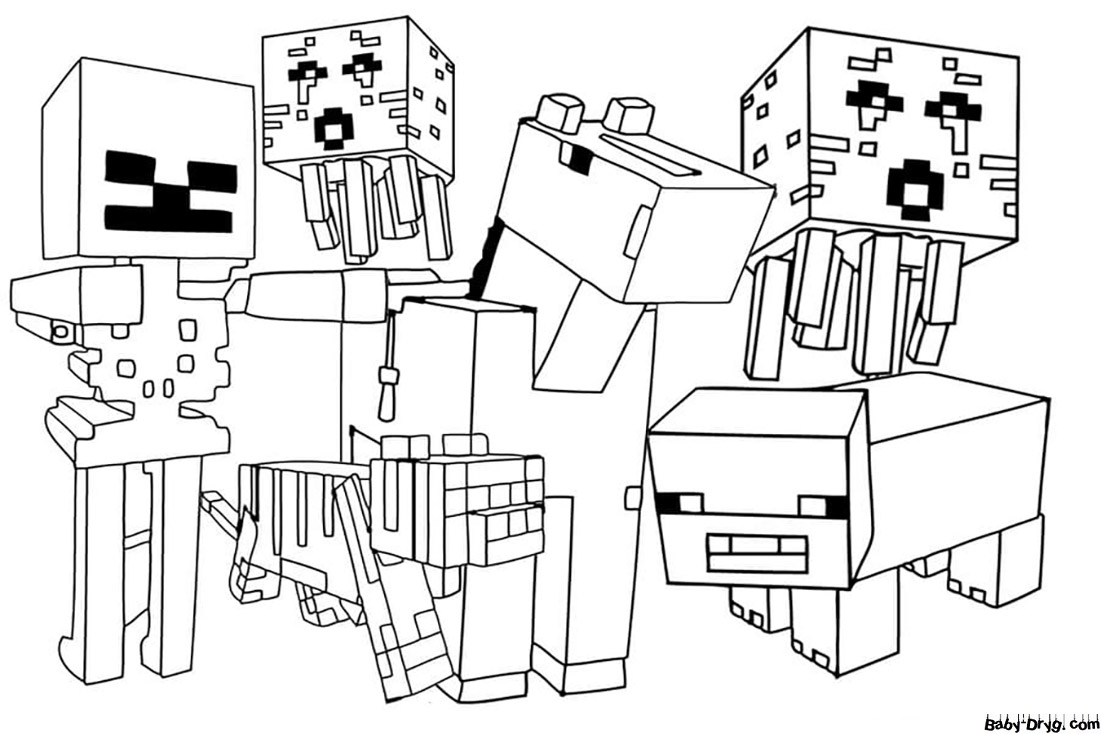 Print a picture of Minecraft | Coloring Minecraft printout