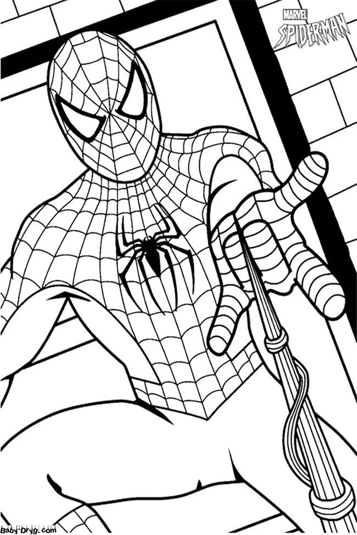 Spider-Man coloring page for children to print out | Coloring Spider-Man