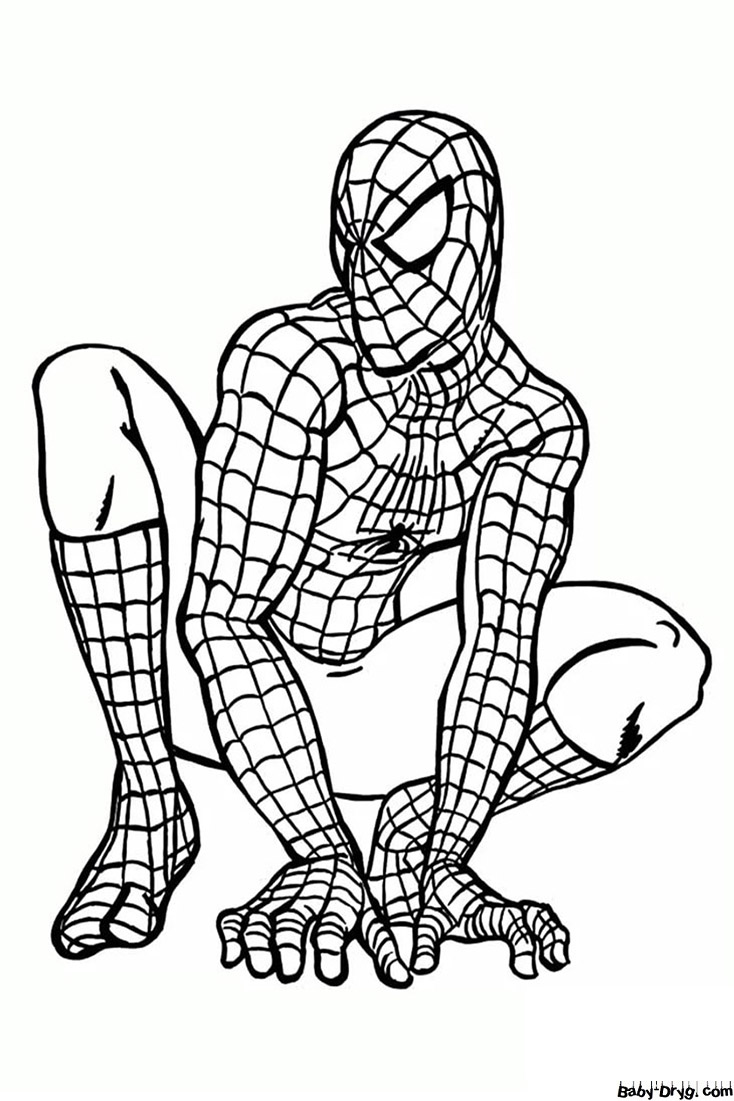 Spider-Man coloring page for kids | Coloring Spider-Man
