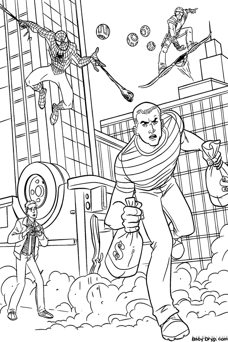 Spider-Man coloring page for kids to print out for free | Coloring Spider-Man