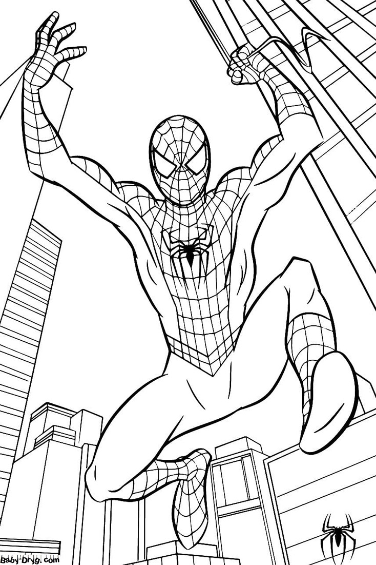 Spider-Man drawing | Coloring Spider-Man printout