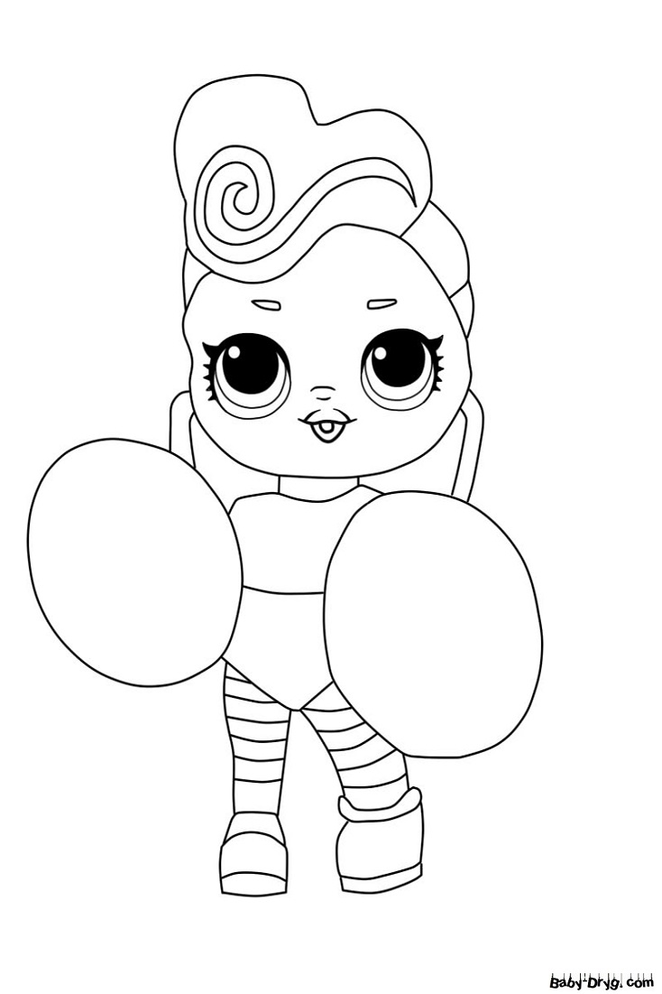 A simple coloring page LOL Remix | Coloring LOL dolls