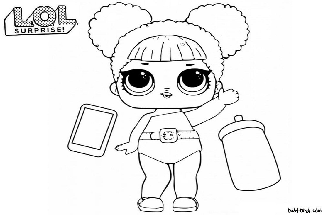 Coloring dolls lol print out black | Coloring LOL dolls