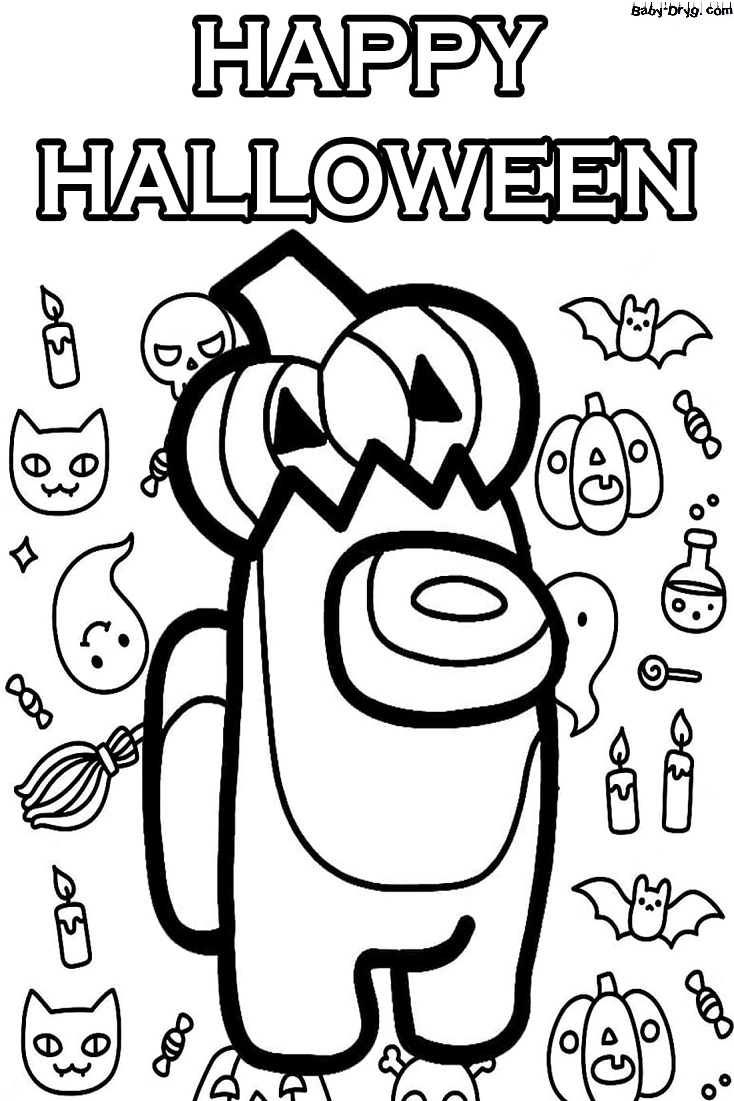 Coloring page Among As Halloween | Coloring Halloween