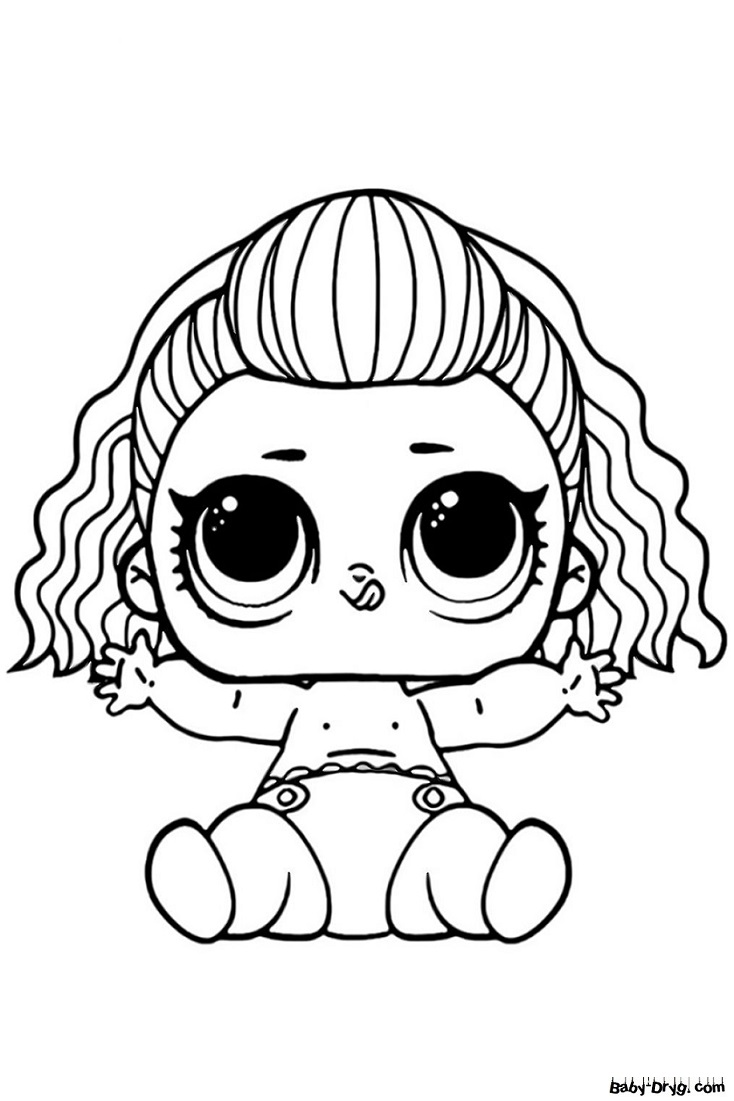 Coloring page Baby from the eighties | Coloring LOL dolls