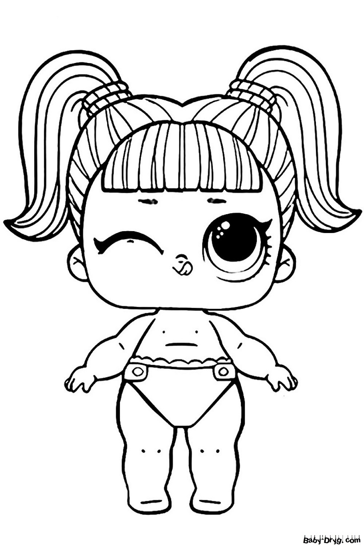 Coloring page Baby Glamstronaut | Coloring LOL dolls