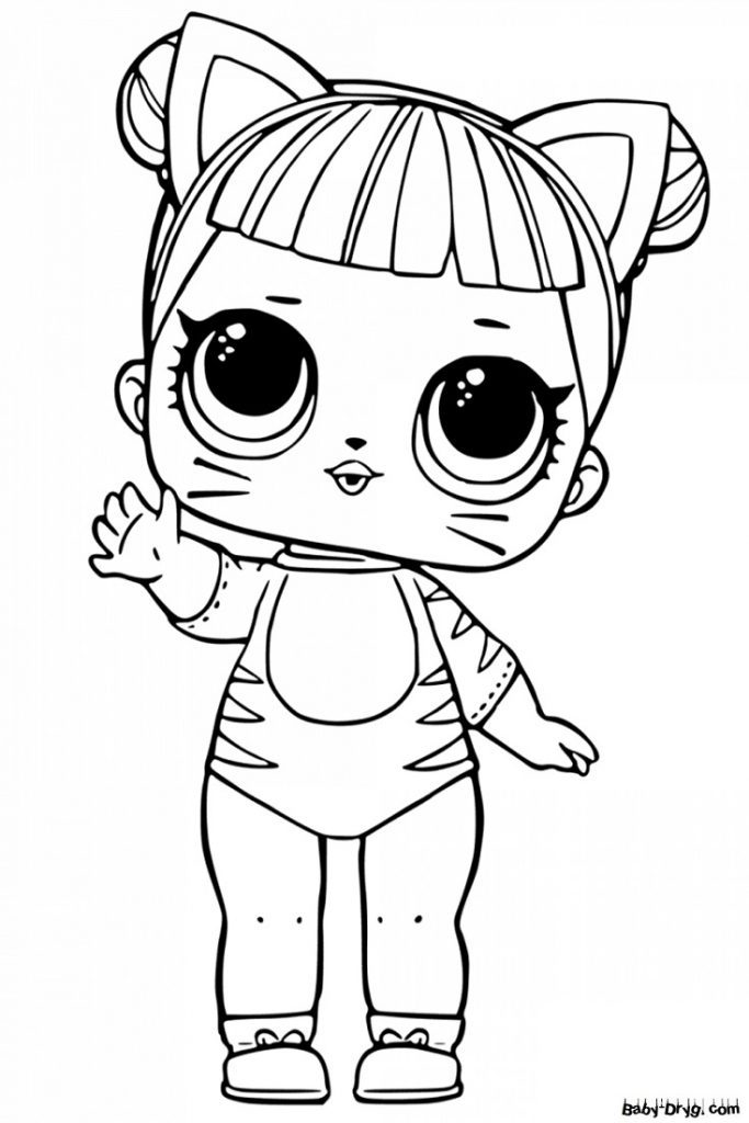 Coloring page Baby Kitty | Coloring LOL dolls