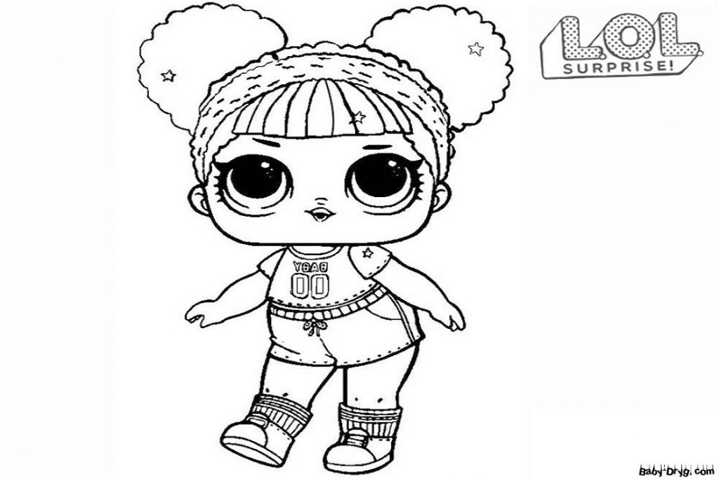 Coloring page Baby on Sports | Coloring LOL dolls printout