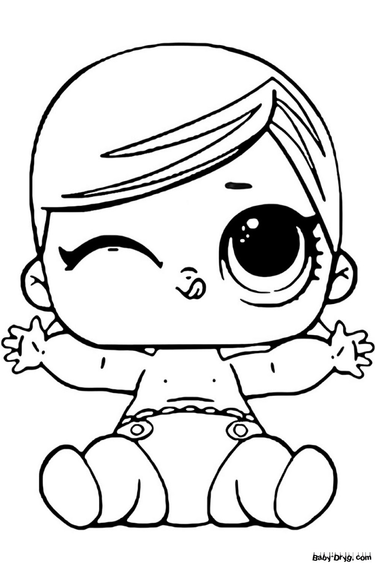 Coloring page Baby Superdoll | Coloring LOL dolls printout