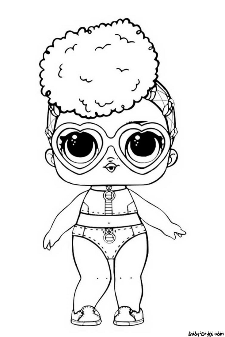 Coloring page Bumping wave (Rip Tide) | Coloring LOL dolls