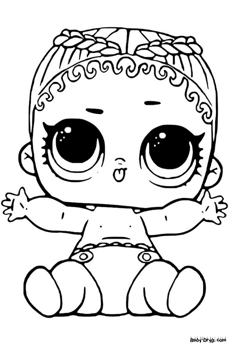 Coloring page Coco Q.T. Little Sister | Coloring LOL dolls
