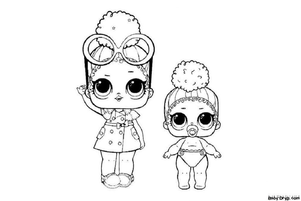 Coloring page Confetti Pop Sisters | Coloring LOL dolls