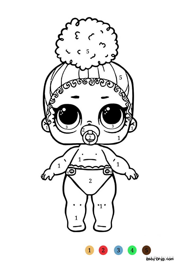 Coloring page Crying doll lol | Coloring LOL dolls printout