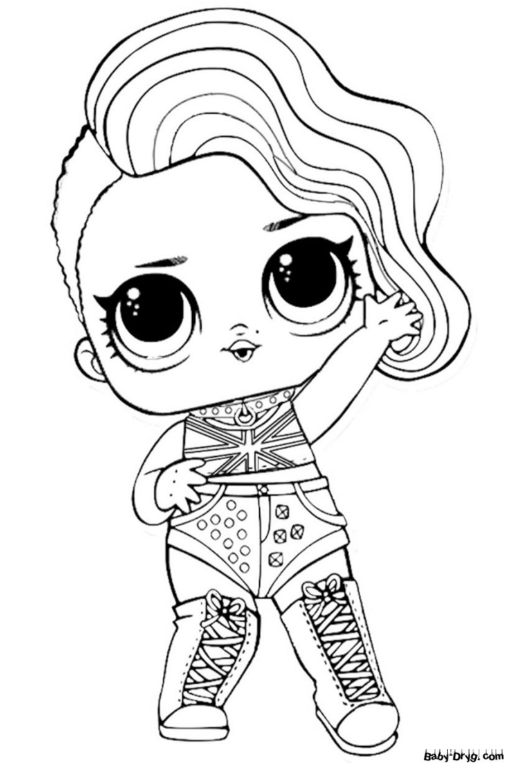 Coloring page Daring Beauty | Coloring LOL dolls printout