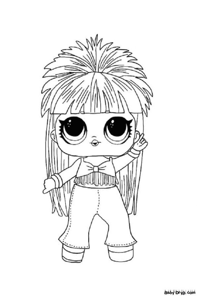 Coloring page Disco Queen | Coloring LOL dolls printout