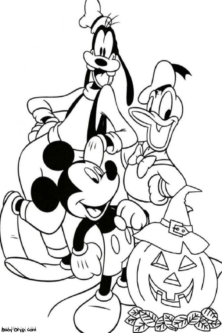 Coloring page Disney Halloween | Coloring Halloween printout