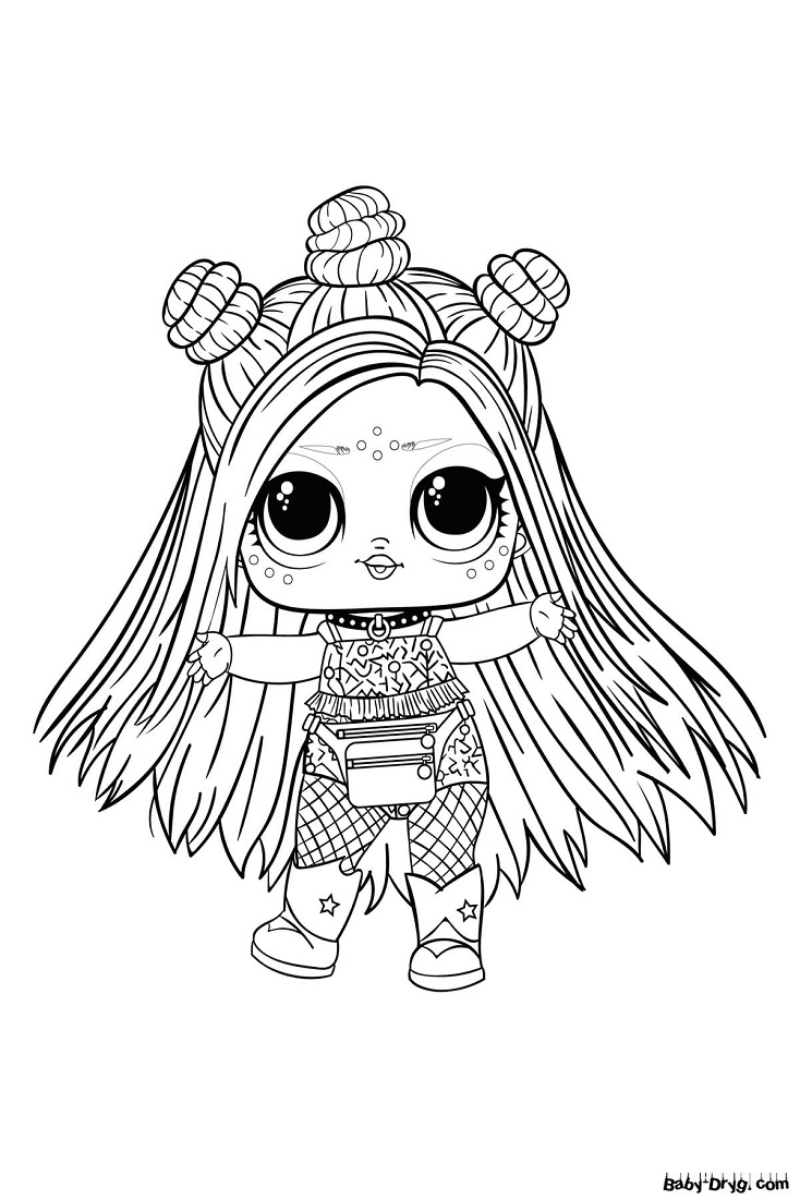 Coloring page doll lola format a4 print free | Coloring LOL dolls
