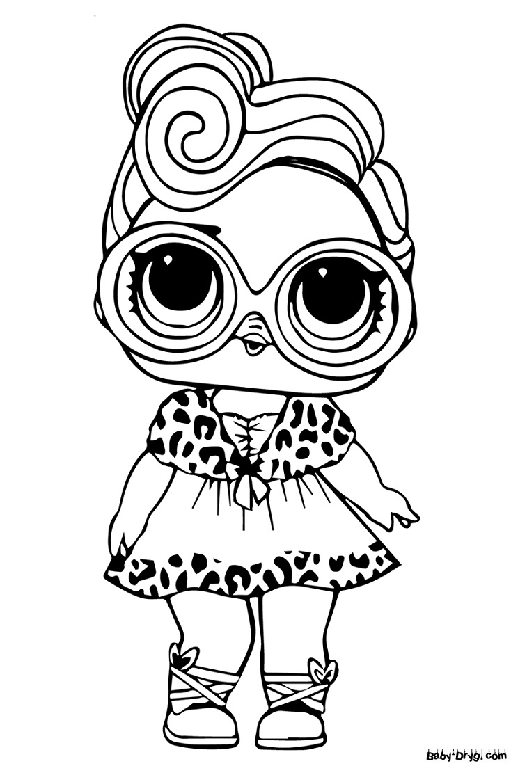 Coloring page Doll's Face | Coloring LOL dolls printout