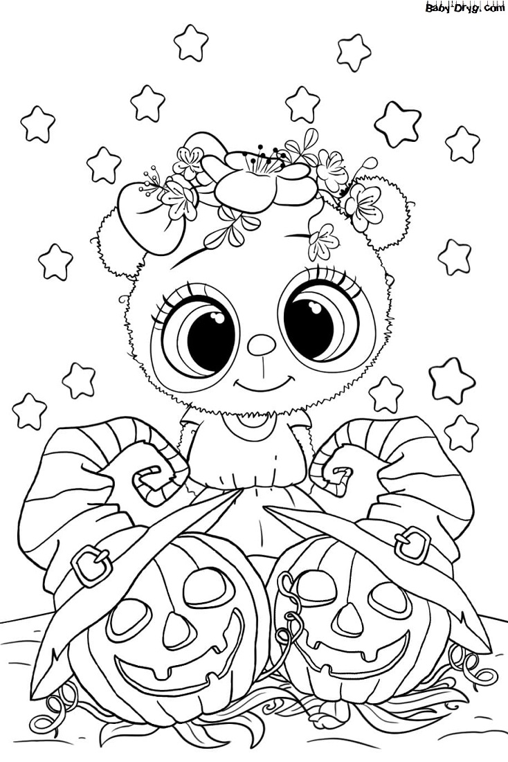 Coloring page for children with a Halloween theme | Coloring Halloween